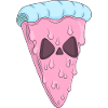 Pastel Goth Halloween Pizza