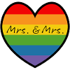 LGBT fru og fru HEART sort lesbisk bryllup