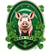 Lucky pig with shamrocks