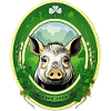 Lucky pig with shamrocks