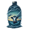 Kuh Flasche