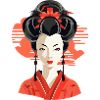Japanese Geisha Abstract
