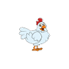 Drôle de poulet disant poulet