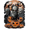 Halloween-Drei Zombies