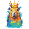 Capybara avec capybara couronne