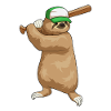 Sloth Baseball Baseball Bat