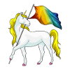 Einhorn Regenbogen Flagge
