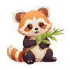 Cartoon roter panda