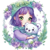 Fairy with teddy bear