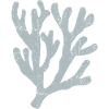 Pastellfarbene Korallenzweig-Silhouette