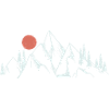 Mountain Dawn Line Art