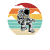 Retro Cosmonaut Spaceship Taikonaut Spaceman