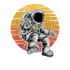 Retro Cosmonaut Spaceship Taikonaut Spaceman