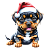 Rottweiler Christmas Dogs Puppy Dog