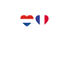 Netherlands France Heartbeat Flag