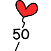 50. 50 ANNI. 50° ANNIVERSARIO. COMPLEANNO 50 ANNI.