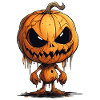 Gruseliger Kürbis Kumpel für Halloween Nacht