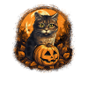 Cute Halloween hangover with pumpkin