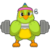 Parrot Bodybuilder Barbell Bodybuilding