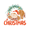 Sleeping sloth at Christmas