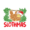 Christmas sloth with red cap