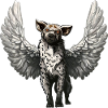 Hyena Angel with Wings