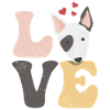 Bull Terrier Dog LOVE