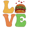 Burger Hamburger Cheeseburger LOVE
