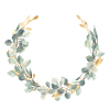 Euaclyptus, gold customizable
