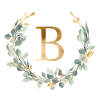 B Monogram Eucalyptus Wreath