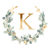 K Monogramme Couronne d’eucalyptus