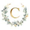 C Monogramme Couronne d’eucalyptus