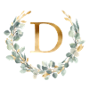 D Monogram Eucalyptus wreath
