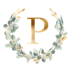 P Monogram Eucalyptus Wreath