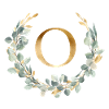 O Monogram Eucalyptus Wreath