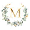 M Monogramme Couronne d’eucalyptus