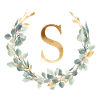 S Monogram Eucalyptus Wreath