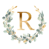 R Monogramme Couronne d’eucalyptus
