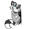Funny cartoon skunk