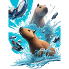 Two Capybaras