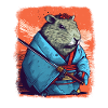 Capybara Samurai Wasserschwein