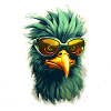 Verrücktes Huhn Mit Brille