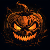 Schauriger Kürbisgruß Halloween