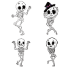 Funny dancing skeletons