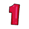 Numéro 1 Rouge foncé