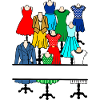 Women's and girls' clothing on mannequin