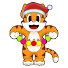 Tiger Christmas fairy lights