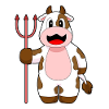 Vache Halloween Devil Trident