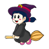 Girls Halloween Witch Broom