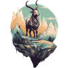 Mythical mountain goat on Flyerfelsen